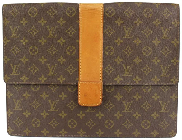 Louis Vuitton Rare Vintage Monogram Lena Portfolio Clutch Porte Documents in Canvas from Bagriculture