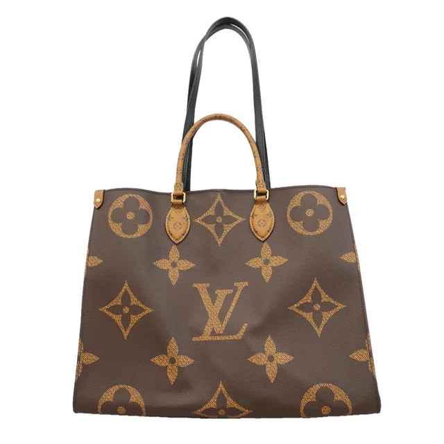 Louis Vuitton Tote Bag Monogram Giant Reverse On The Go GM Brown 2-Way in Brown from The Reluxe