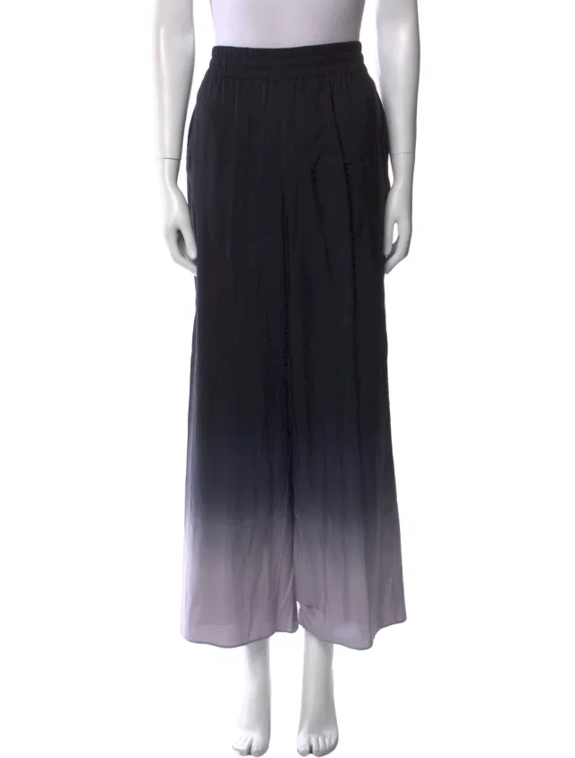 The Row Silk Wide Leg Pants in purple|black Silk from The RealReal