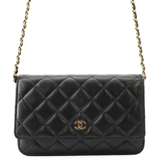 Chanel Matelasse Classic Chain Wallet BlackAP0250 Caviar Leather in Caviar leather from GALLERY RARE