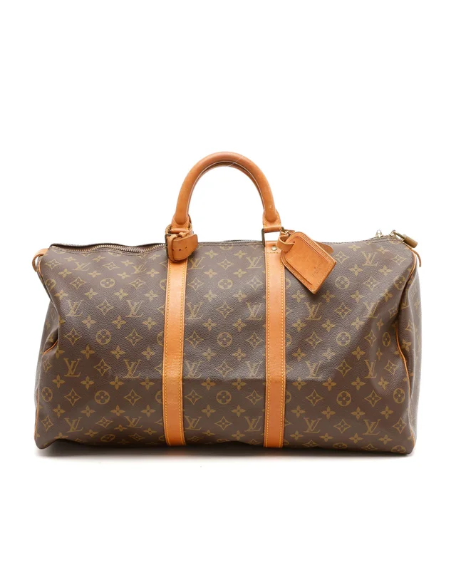 Louis Vuitton Monogram Keepall 55 Weekend Bag in Coated canvas from A Retro Tale