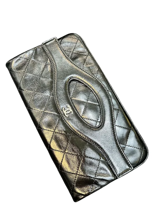 Chanel 31 Clutch Black Calfskin PHW #28 in Black Calfskin from Luxury Promise