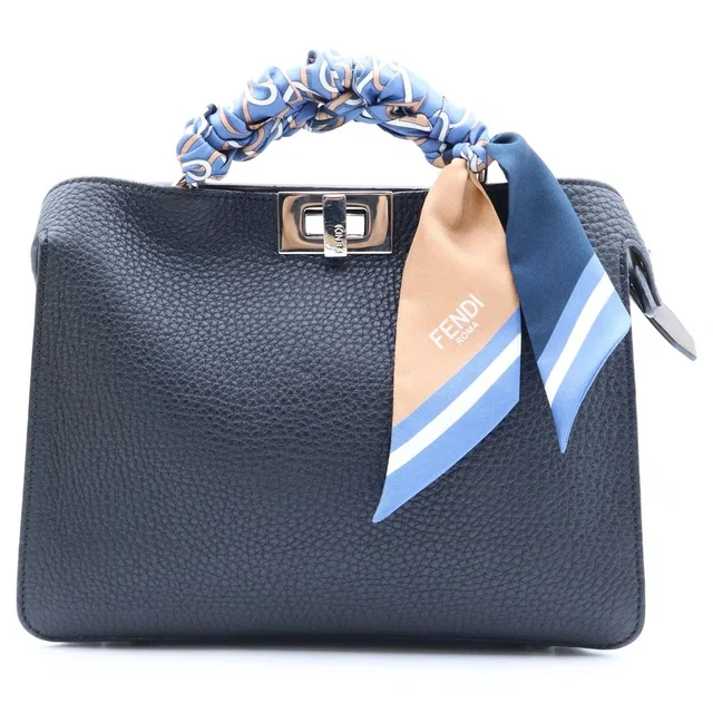 Fendi Peekaboo ISeeU Small Black Yellow Handbag in Black from The Reluxe