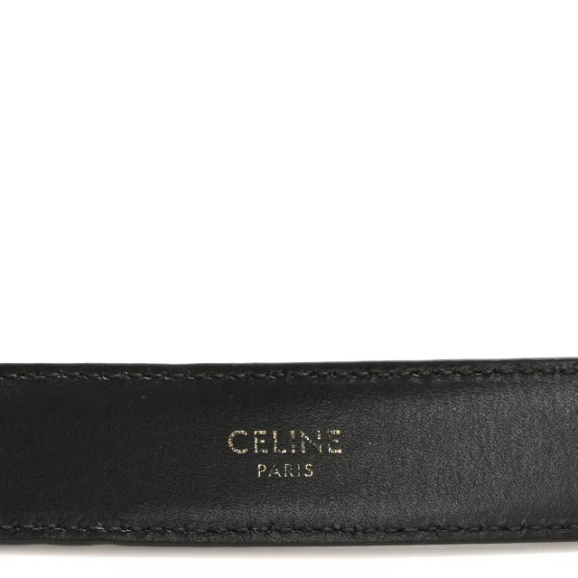 Celine Box Calfskin Medium 25mm Triomphe 75 30 Belt Black in Black Calfskin from FASHIONPHILE, photo 6 of 9