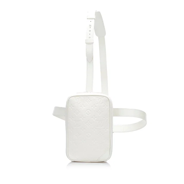 White Louis Vuitton Monogram Taurillon Utility Side in White Leather from Designer Revival