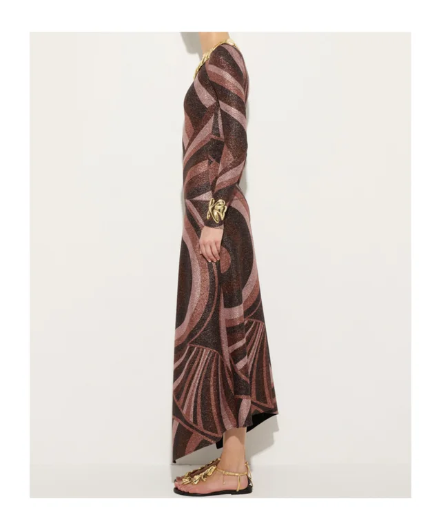Emilio Pucci Iride Print Lurex Jersey Dress, photo 3 of 5 from SENSER