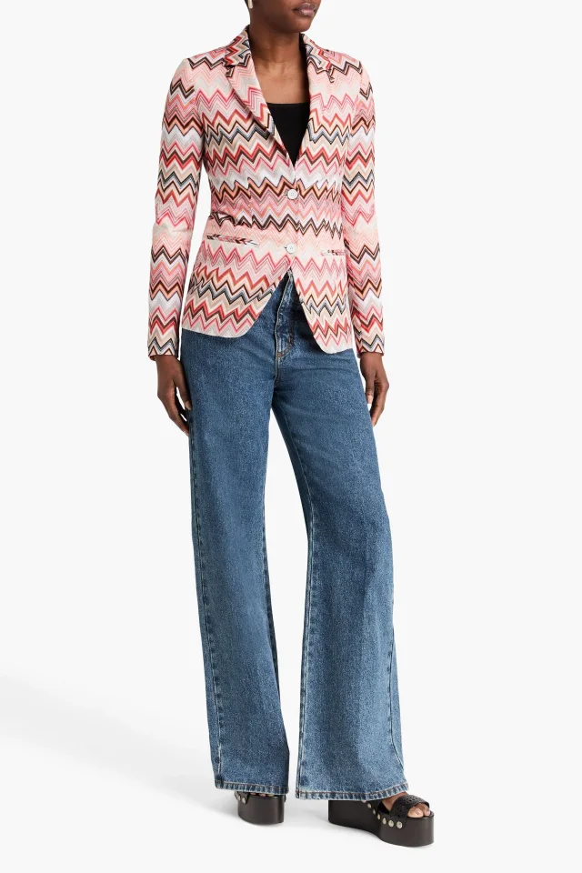 Missoni Zigzag Crochet-Knit Cotton-Blend Blazer, photo 2 of 4 from THE OUTNET