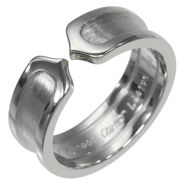 Cartier 2C Au750 White Gold Ring Size 13 in White from LuxUness