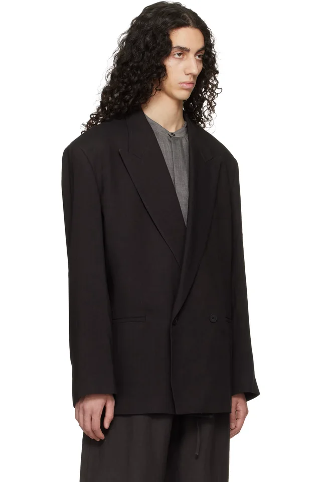 Studio Nicholson Brown Daburu Blazer, photo 2 of 4 from SSENSE