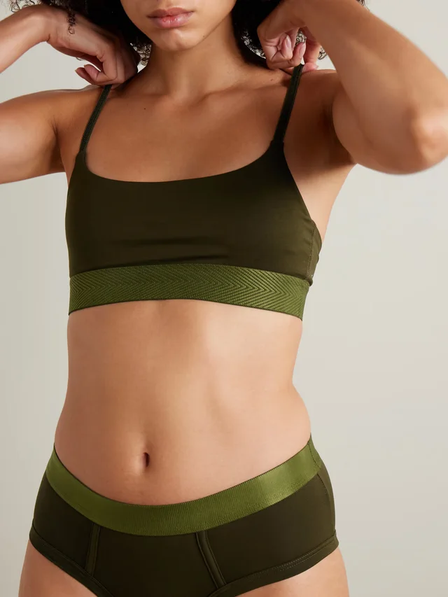 CDLP Lyocell-blend jersey bralette in Green, photo 2 of 2 from NET-A-PORTER (Canada)