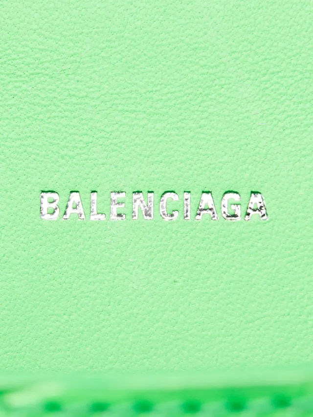 Balenciaga Bright Green Croc Embossed Leather Hourglass Crystal XS Top Handle Bag in Green Crocodile from Yoogis, photo 8 of 13