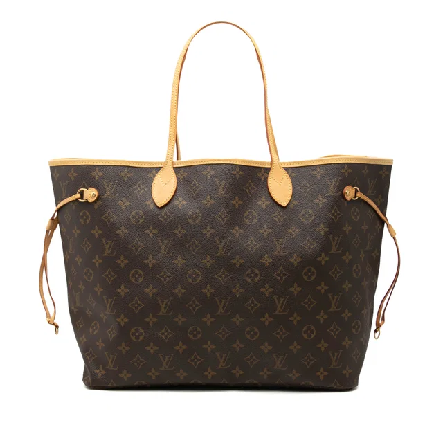 Brown Louis Vuitton Monogram Neverfull GM Tote Bag in Brown Coated canvas from Designer Revival