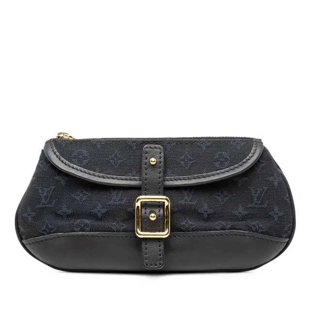 Blue Louis Vuitton Monogram Mini Lin Anne Sophie Pouch in Blue Canvas from Designer Revival