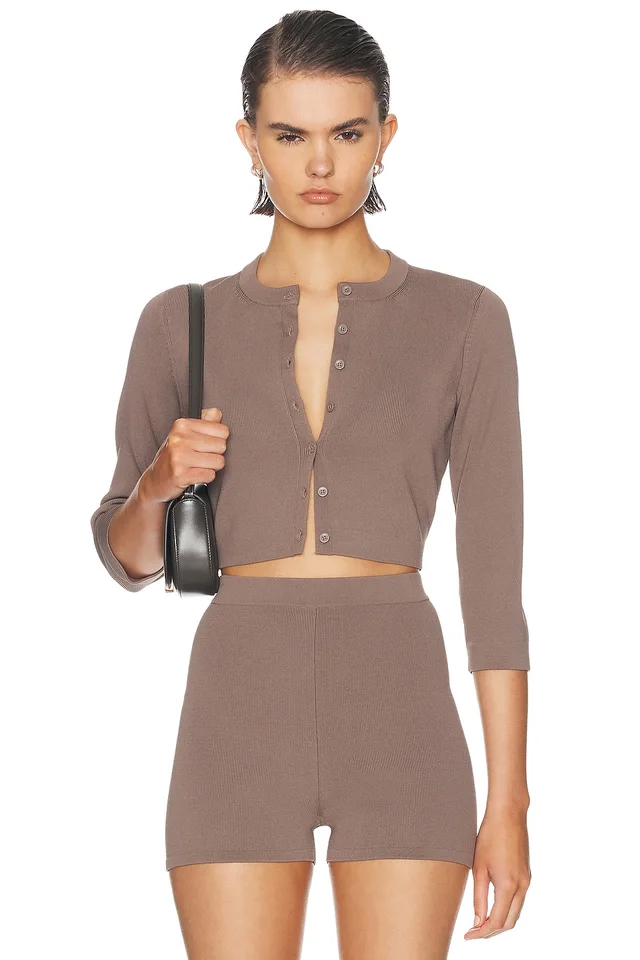SKIMS Refined Knit Crop Cardigan from FWRD, photo 1 of 1