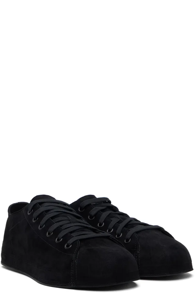 Y-3 Black Suede Nizzastar Lo Sneakers, photo 4 of 5 from SSENSE