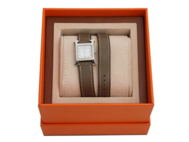 Hermès Small H Heure Double Tour Watch in Swift leather from Ann's Fabulous Finds, photo 2 of 6