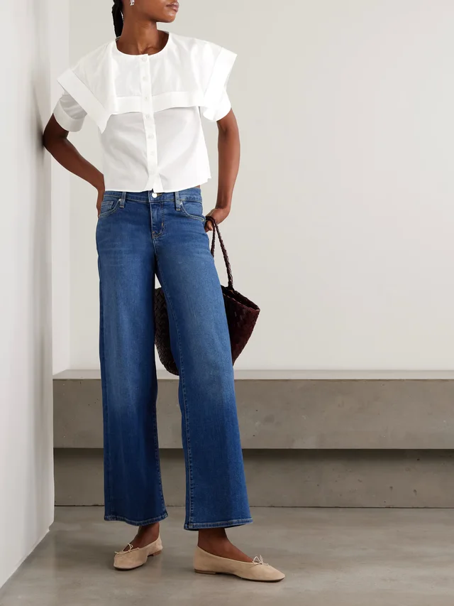FRAME Cape-effect cotton shirt in White, photo 2 of 2 from NET-A-PORTER (Canada)