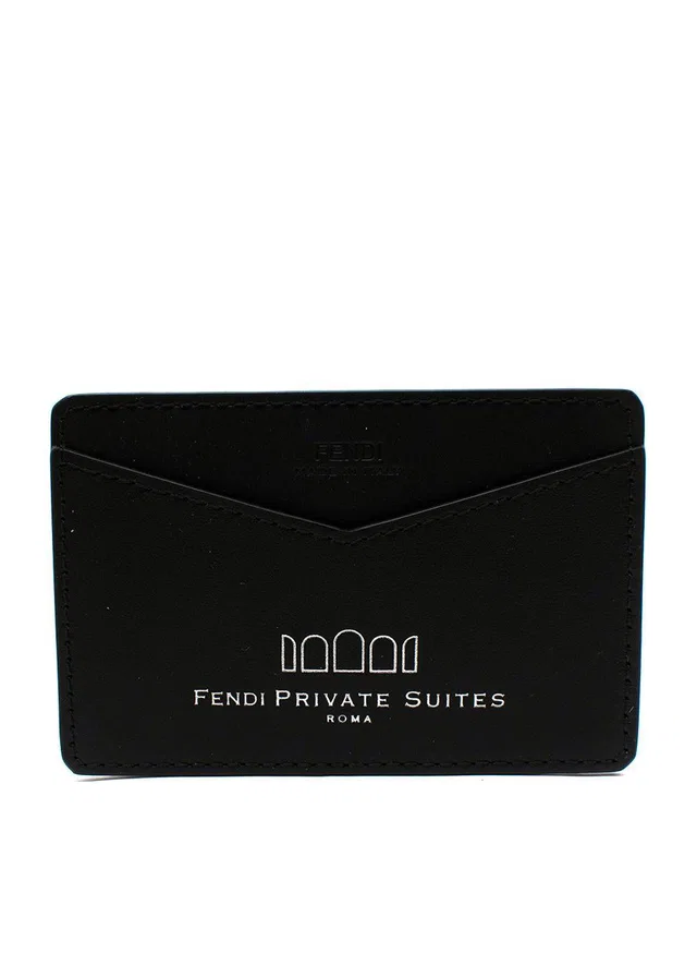 Fendi Monogram Zucca FF Logo Leather Card Holder in Leather from HEWI
