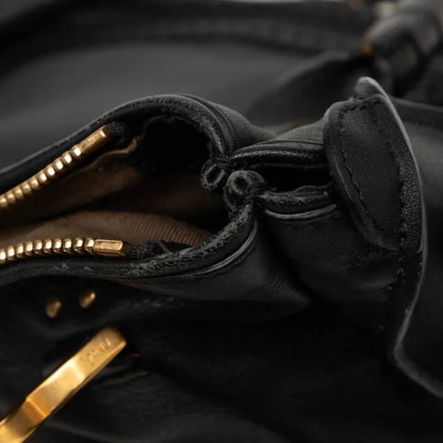 Chloé Medium Leather Marcie Satchel in black Leather from Her-Age, photo 6 of 7