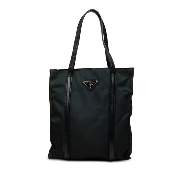 Black Prada Tessuto Tote in Black Nylon from Designer Revival
