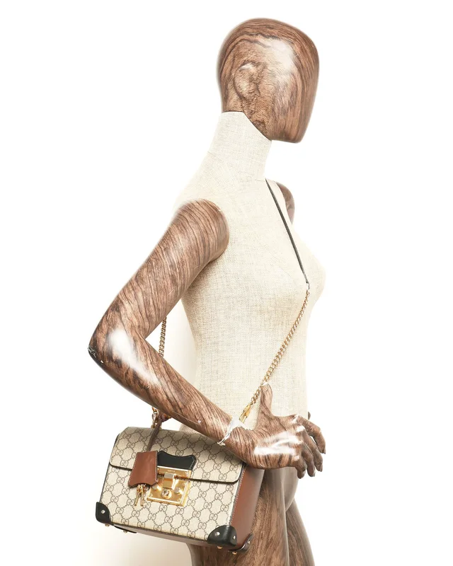 Gucci GG Padlock Bamboo Top Handle Bag in Canvas from A Retro Tale, photo 9 of 9