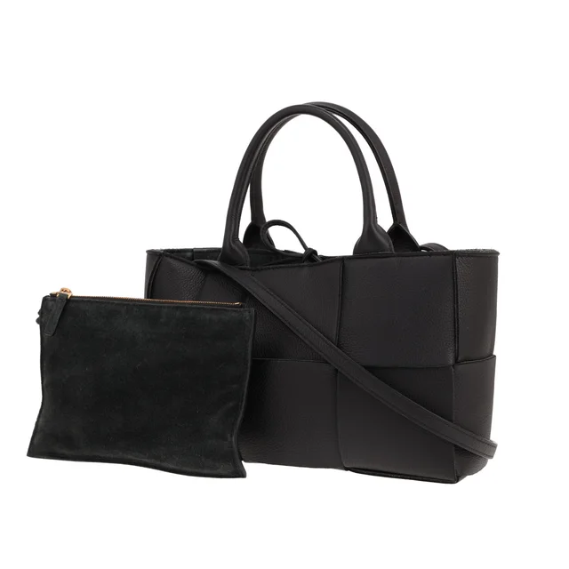 Bottega Veneta Arco mini tote bag in Noir intrecciato leather in Black Woven leather from Collector Square, photo 6 of 6