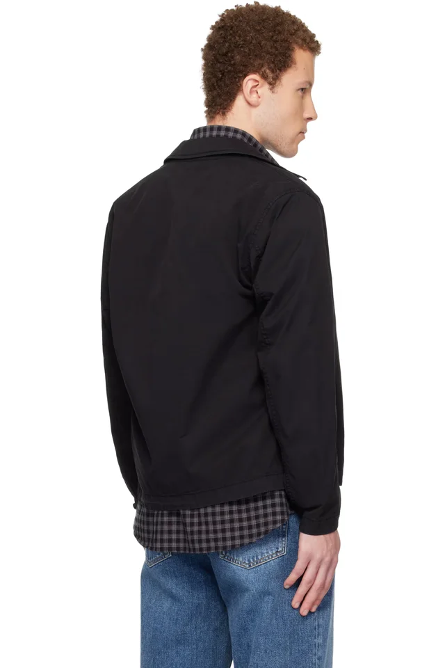 Stone Island Black 1200013 Stretch Organic Cotton Twill Shirt, photo 3 of 5 from SSENSE