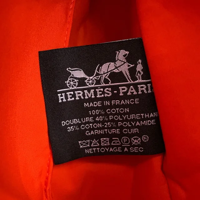 Hermès BolidePouch Orange・Feu Cotton100% Size Mini in Orange from GALLERY RARE, photo 9 of 10