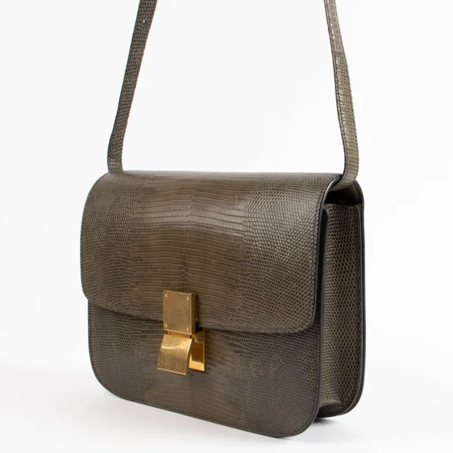 Celine Army Green Lizard Medium Classic Bag in Green Lizard from Labellov, photo 3 of 9