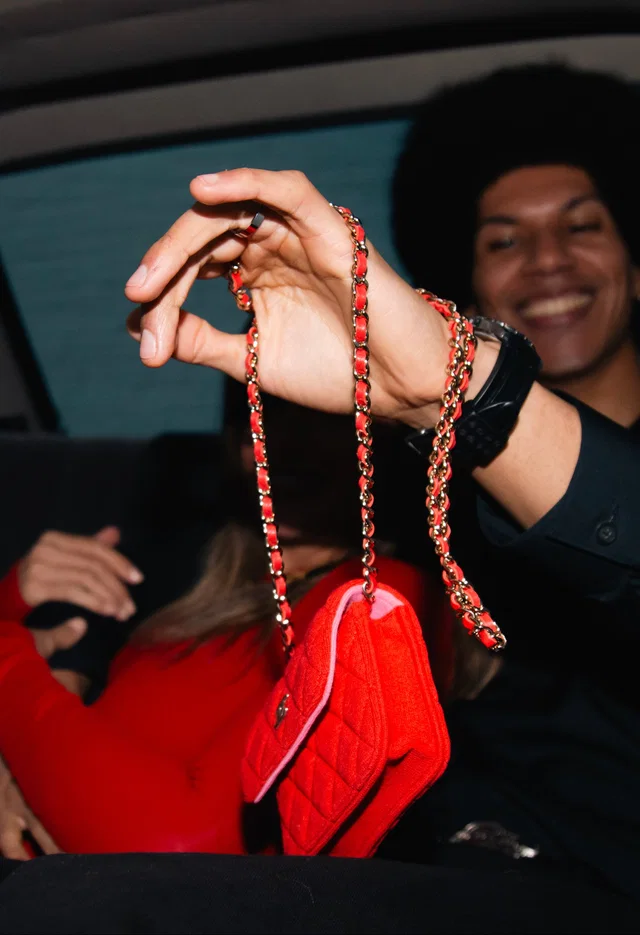 Chanel 2021 Micro Jersey Red/ Pink in Red from Luxury Promise