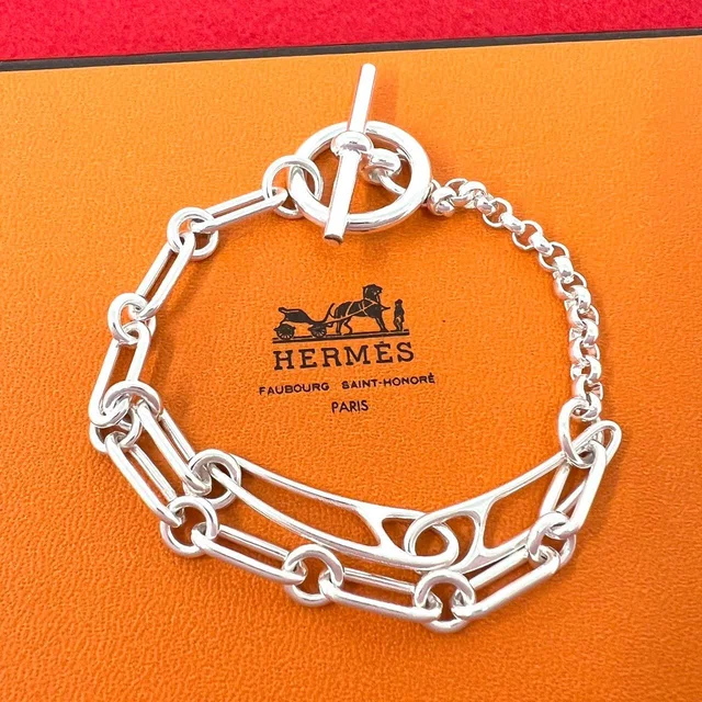 Hermès Chaine D'ancre Punk LG Bracelet 925 Sterling Silver in Silver from The Reluxe