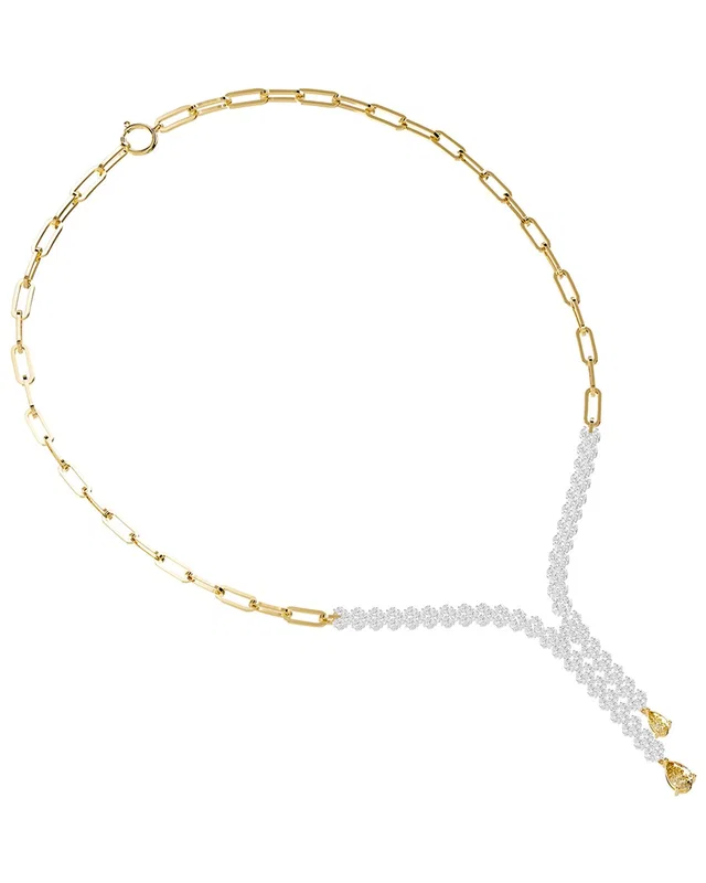 Lab Grown Diamonds 18K Vermeil 4.12 ct. tw. Lab-Grown Diamond Drop Necklace, image 1 of 1 from Gilt