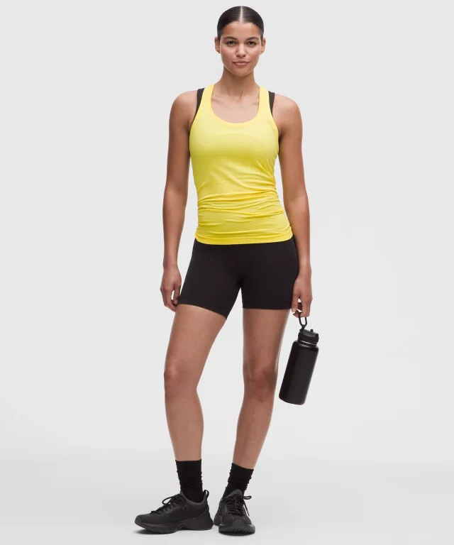 lululemon Swiftly Tech Racerback Tank Top 2.0 *Hip Length in Lime & Yours/Lime & Yours, photo 3 of 5 from lululemon