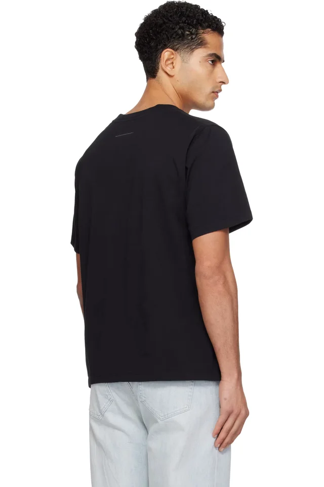 MM6 Maison Margiela Black Label Patch T-shirt, photo 3 of 4 from SSENSE