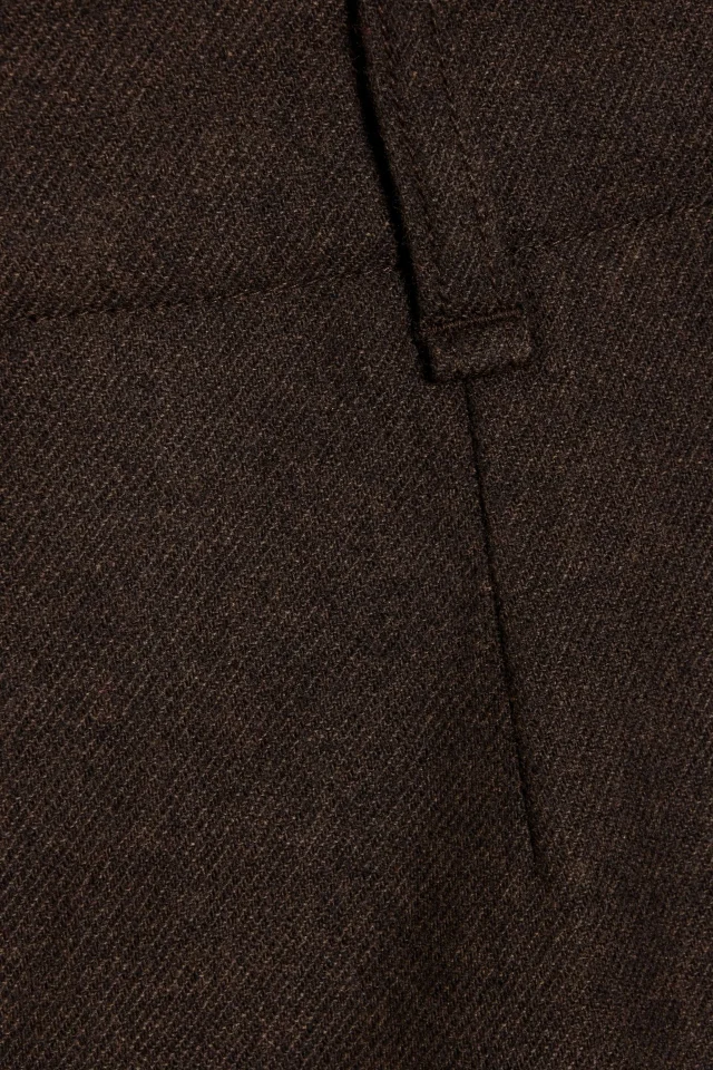 Rag & Bone Lennox Flannel Tailored Pants in Dark brown, photo 4 of 4 from THE OUTNET