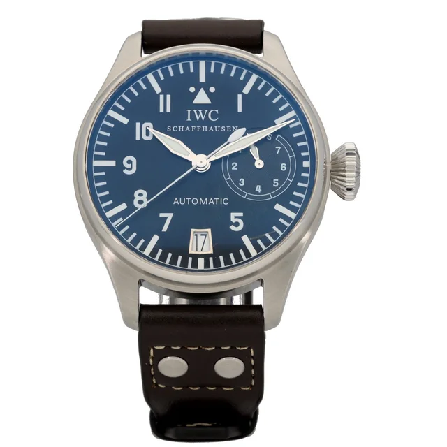 IWC Big Pilot's Watch IW500201 46mm Stainless Steel Watch in Leather from H&T