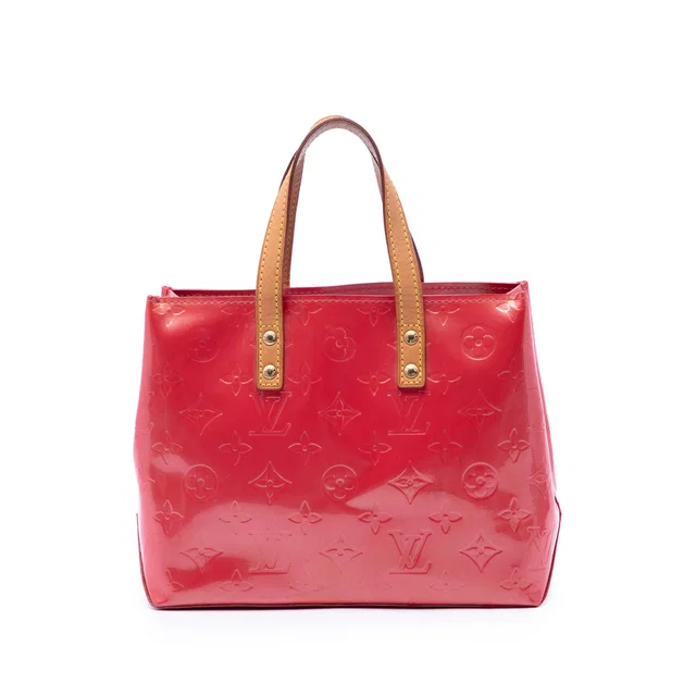 Pink Louis Vuitton Monogram Vernis Reade PM Handbag in Pink Leather from Designer Revival