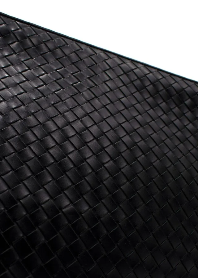 Bottega Veneta Black Large Pochette/document holder in Black Woven leather from HEWI, photo 6 of 10