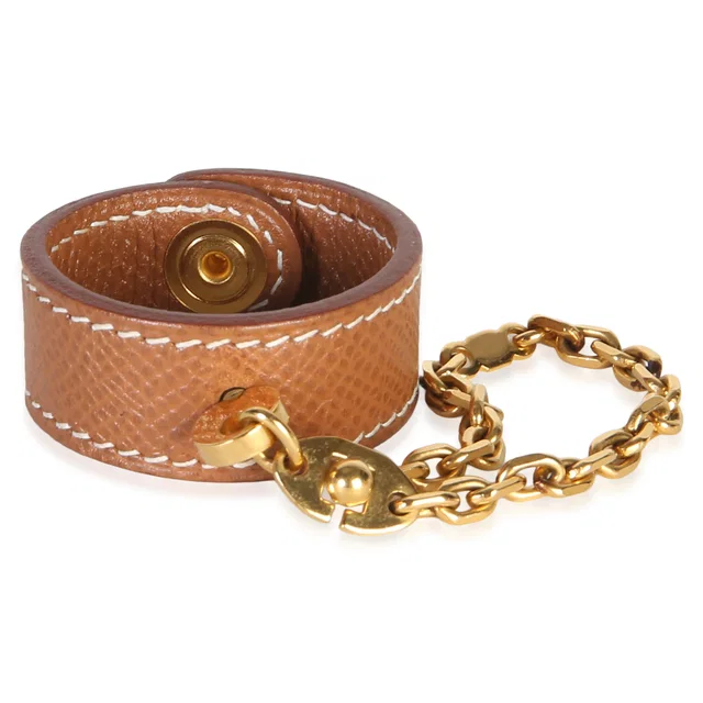 Hermès Gold Courchevel Nomad Glove Holder in Gold Epsom leather from myGemma