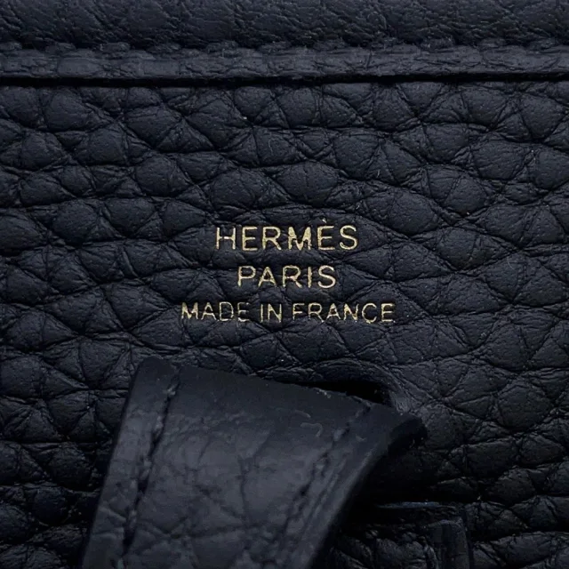 Hermès Evelyne Long Black Taurillon Clemence Size TPM in Black Clemence leather from GALLERY RARE, photo 6 of 7