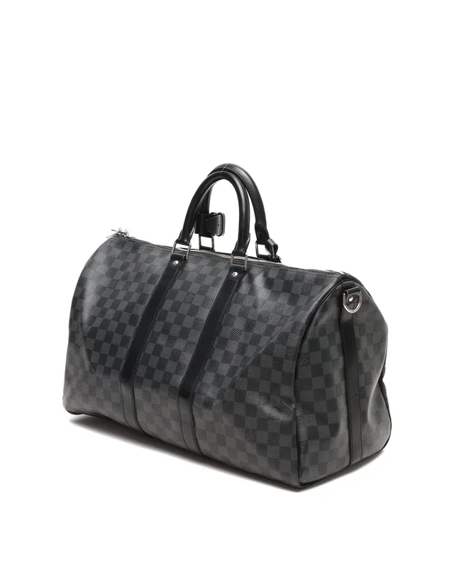 Louis Vuitton Damier Graphite Keepall 45 Bandoulière Weekend Bag in Grey Canvas from A Retro Tale, photo 3 of 7