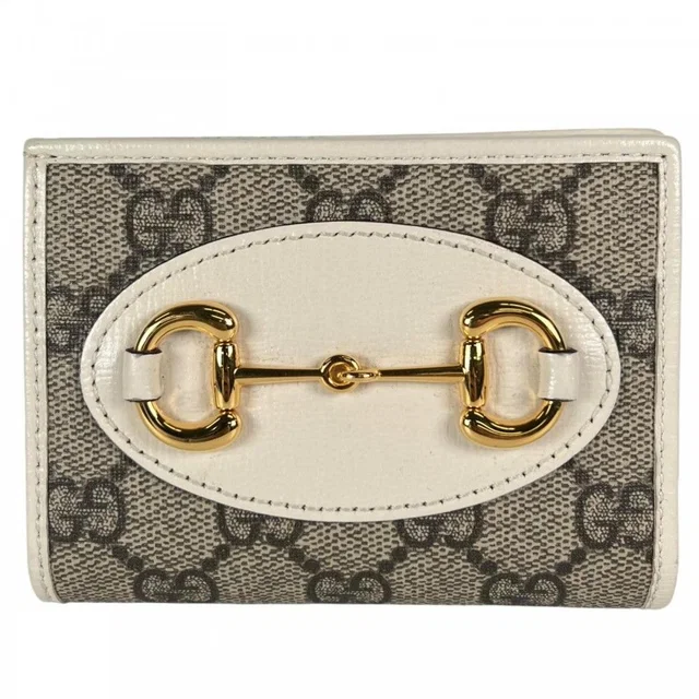 Gucci Bifold Wallet GG Canvas Brown Gold in Brown Canvas from The Reluxe