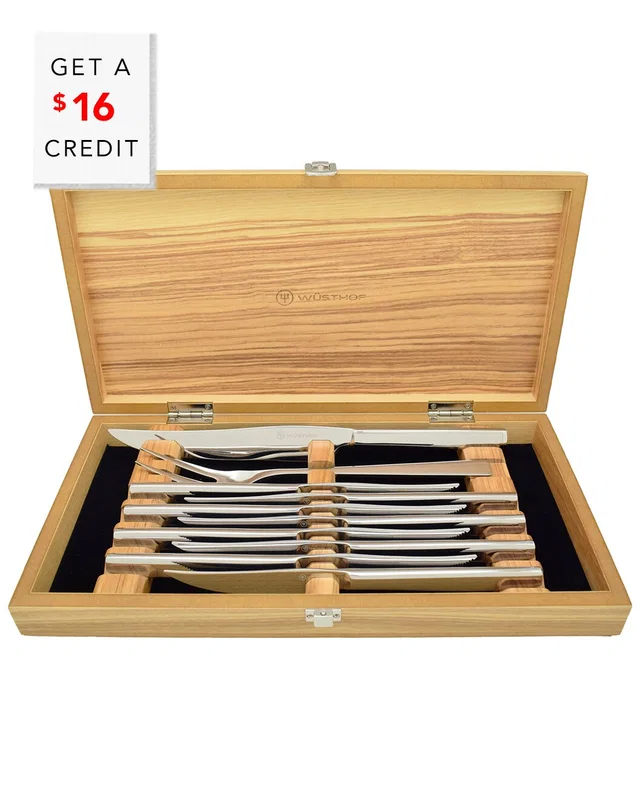 WÜSTHOF 10Pc Mignon Steak Knife Set With Box with $16 Credit, image 1 of 1 from Rue La La