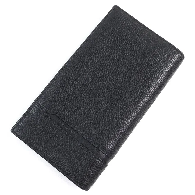 Bvlgari OCTO Logo embossed leather long wallet in Leather from LuxUness