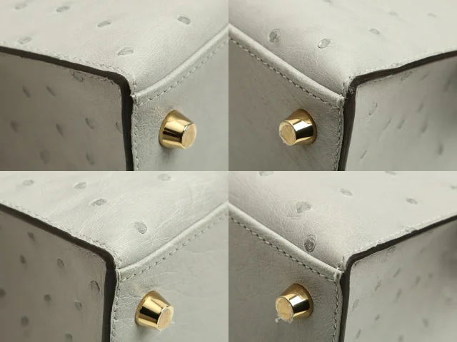 Hermès Bleu Glacier Ostrich Kelly 25 in Blue Ostrich from Ann's Fabulous Finds, photo 10 of 12