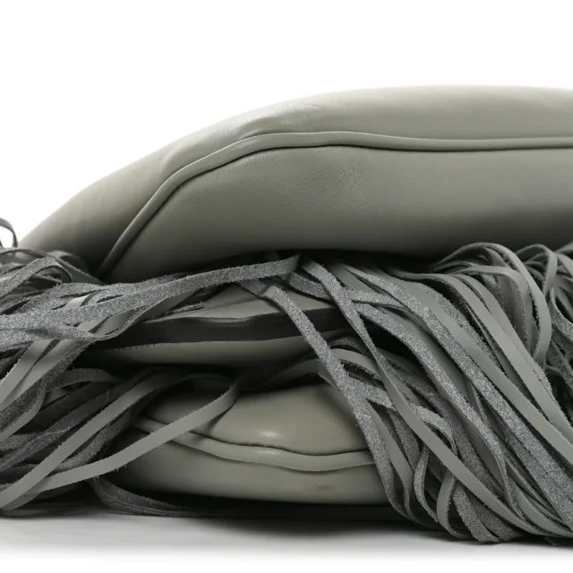 Fendi Vitello Fringe Medium Soft Peekaboo Matcha Latte in Suede from FASHIONPHILE, photo 9 of 10