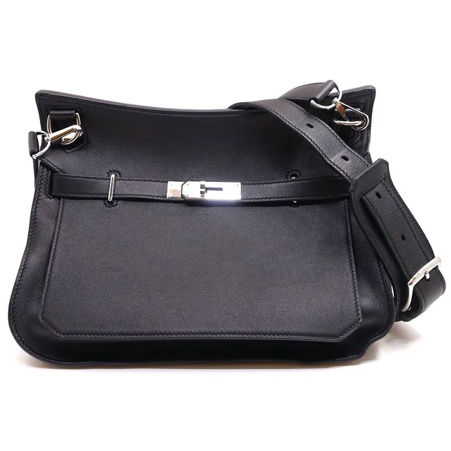 Hermès Jypsiere 28 BK Swift Silver Crossbody in Silver Swift leather from The Reluxe