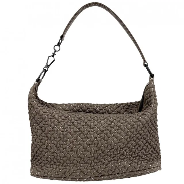 Bottega Veneta One Shoulder Bag Leather Brown Matte Black in Black Leather from The Reluxe
