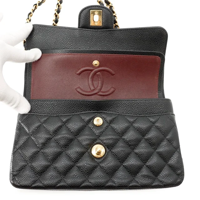 Chanel Matelasse23 Flap Chain Shoulder Bag BlackA01113 Caviar Leather Size 23 in Caviar leather from GALLERY RARE, photo 7 of 18