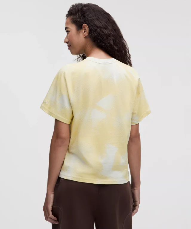 lululemon Cotton Classic Printed T-Shirt *SLNSH Collection in Sun Faded Dot Dancer Yellow Multi, photo 3 of 8 from lululemon